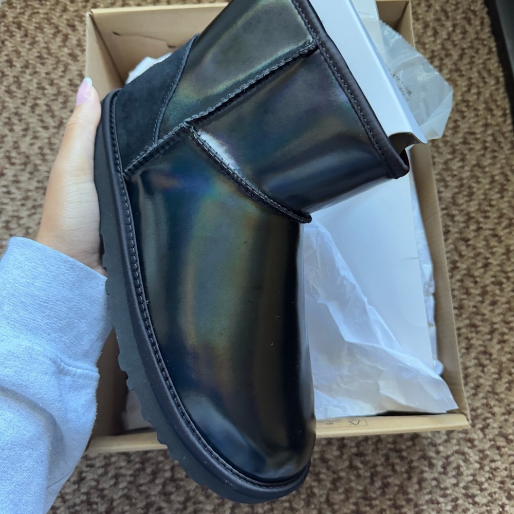 UGG Black Textured Sole Boots - Picture 2 of 7